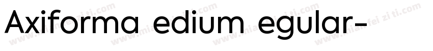 Axiforma Medium Regular字体转换